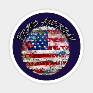 Proud American, graffiti style, american flag Magnet